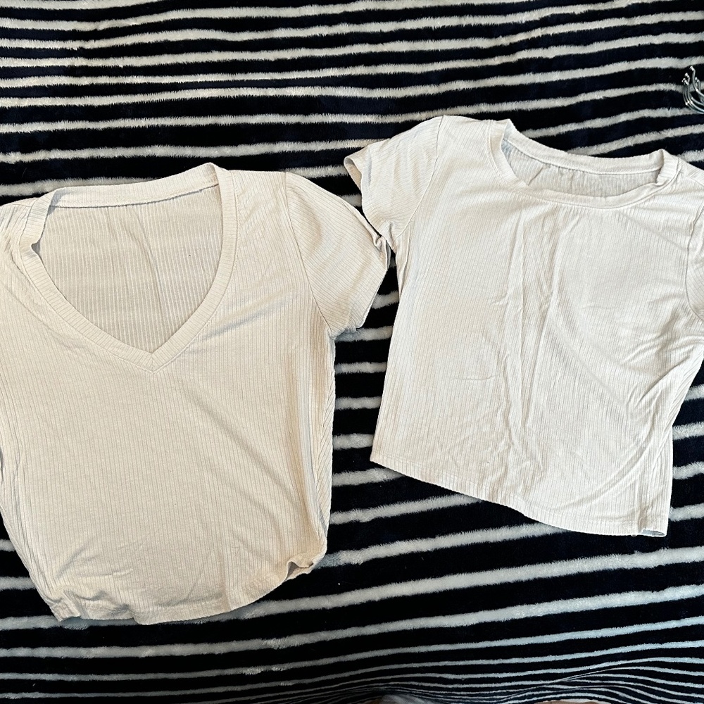 Three Fitted Cropped Tees.